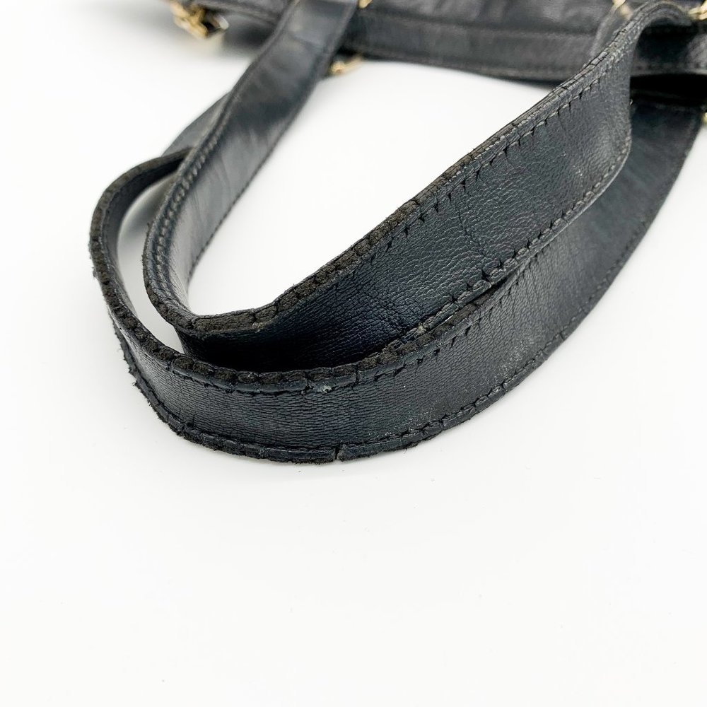 YVES SAINT LAURENT Downtown Leather Tote Bag Black - Picture 9 of 10